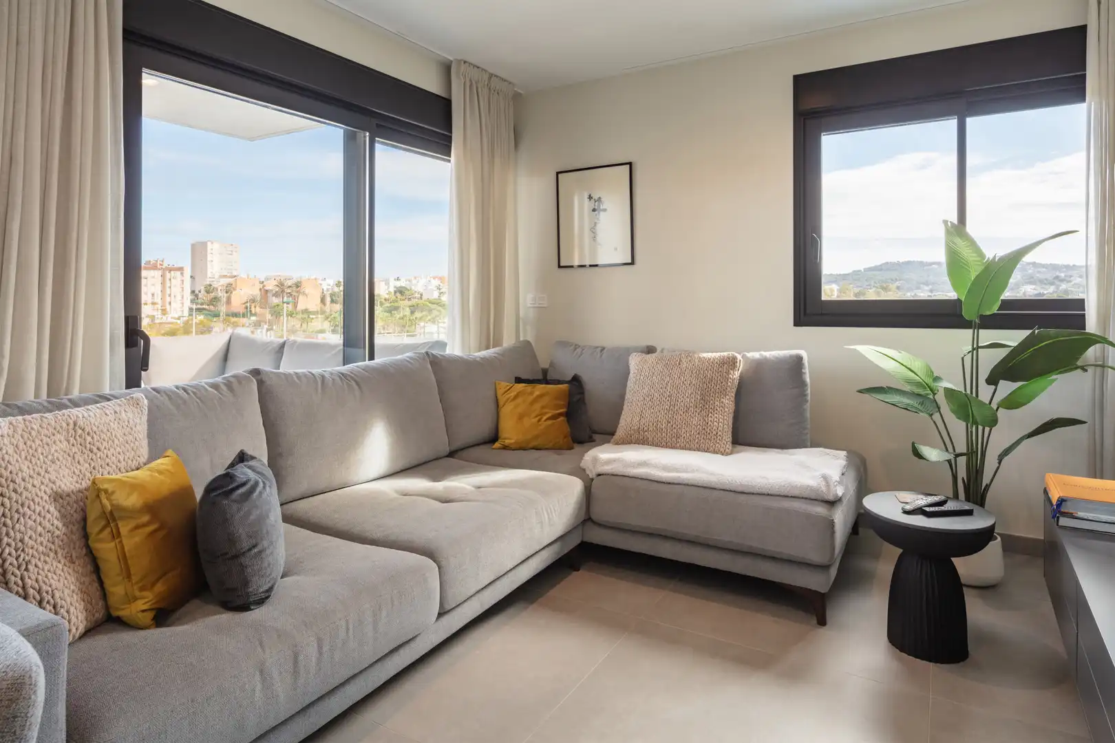 Sala d'estar de Apartament en venda en Jávea / Xàbia amb Calefacció, Terrassa i Piscina