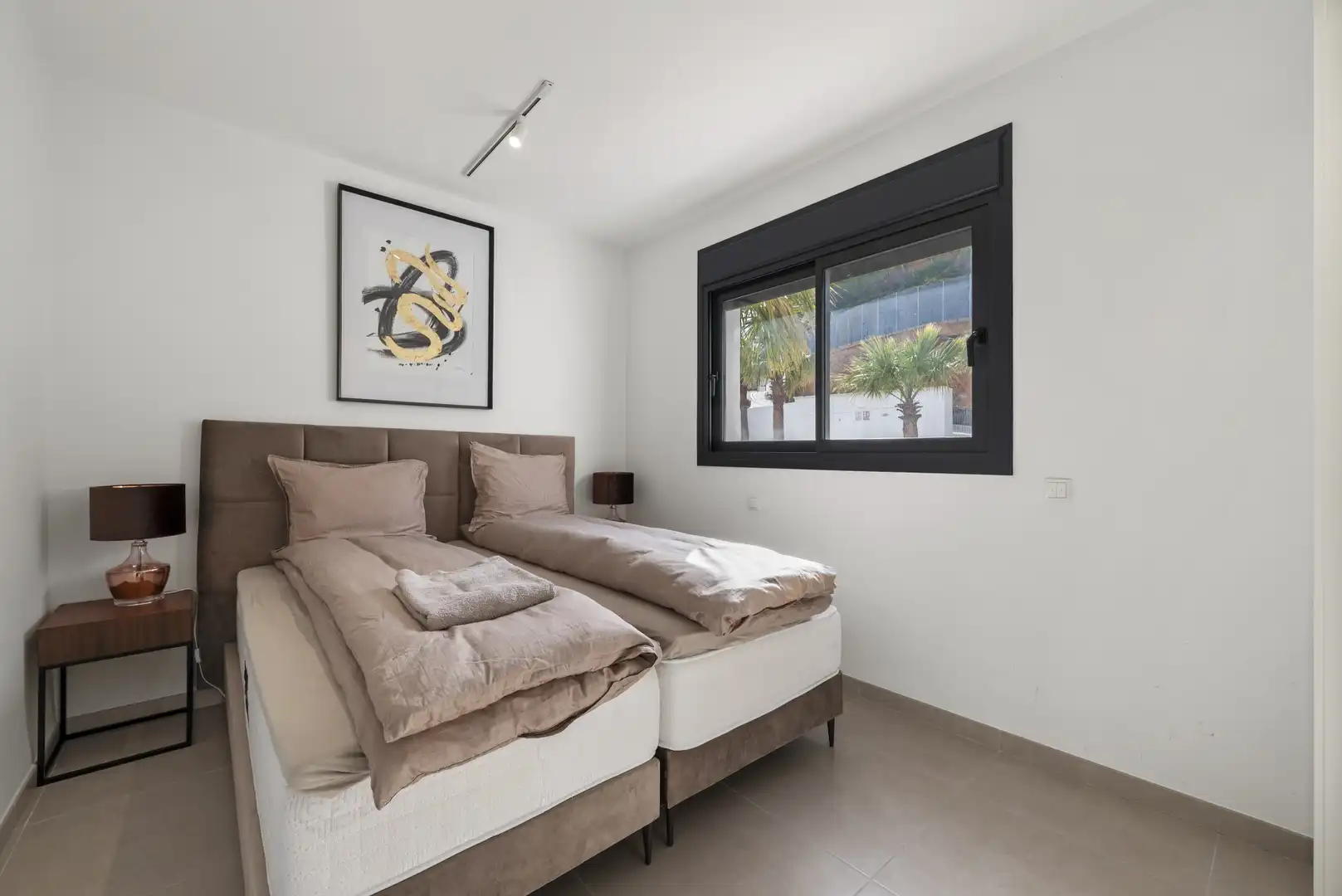 Schlafzimmer von Dachboden zum Verkauf in Mijas mit Klimaanlage, Terrasse und Schwimmbad