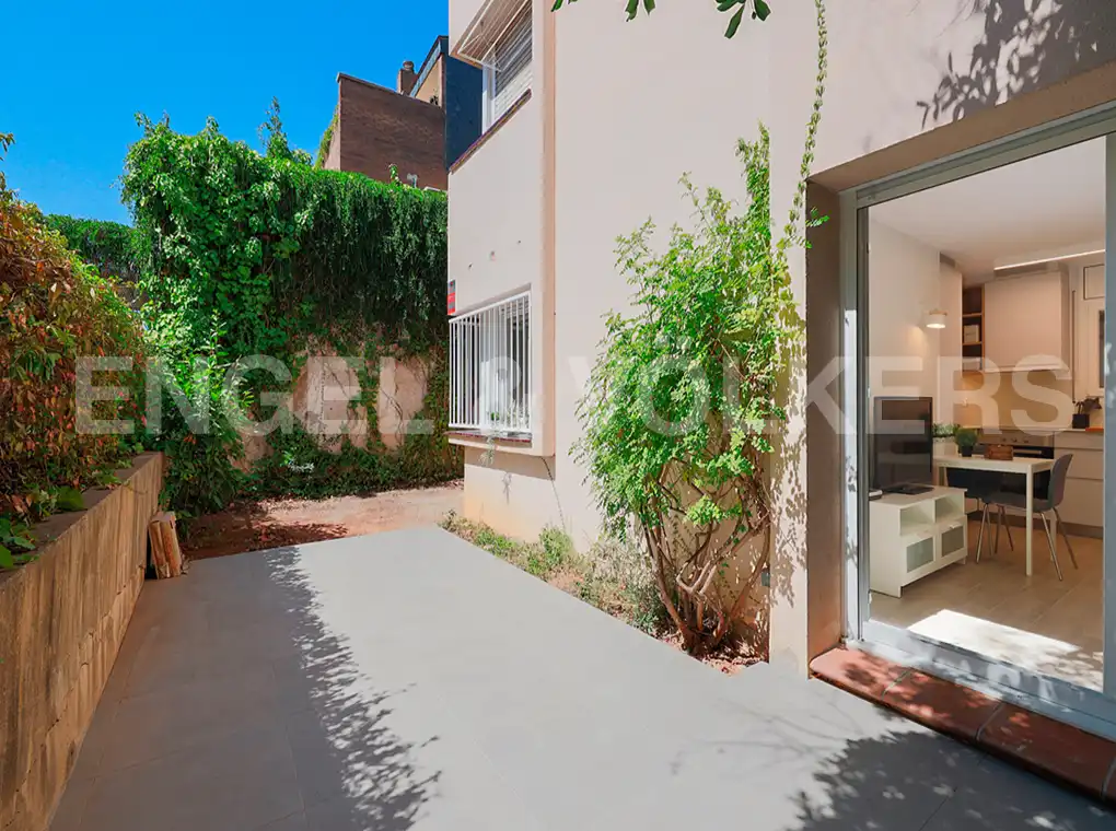 Terraza de Piso de alquiler en Barcelona con Aire acondicionado, Calefacción y Jardín privado