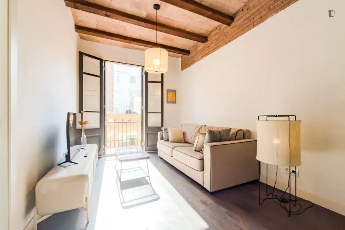 Wohnzimmer von Wohnungen zur Miete in Barcelona mit Klimaanlage, Heizung und Möbliert
