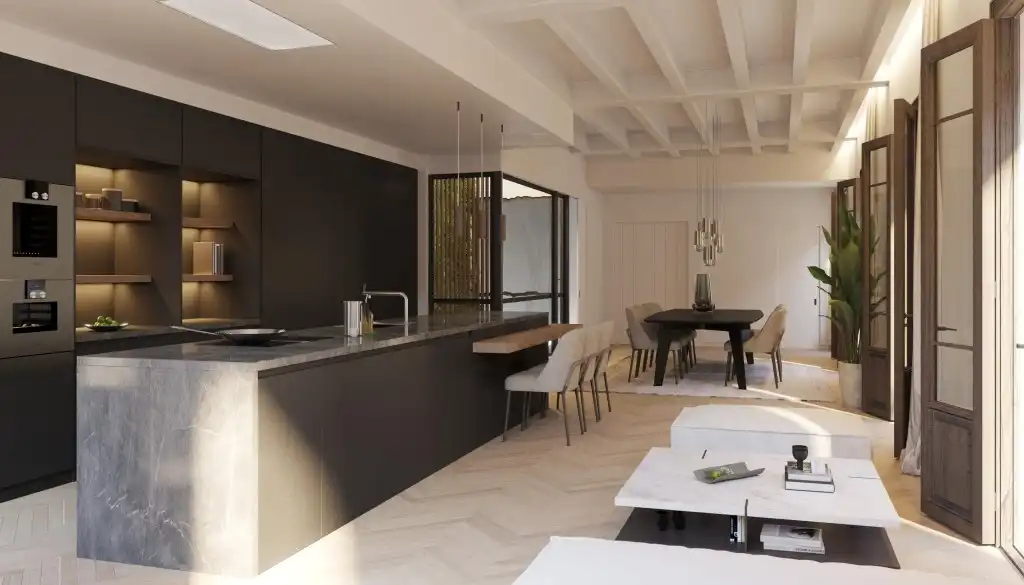 Cocina de Casa adosada en venta en  Palma de Mallorca con Aire acondicionado, Calefacción y Jardín privado