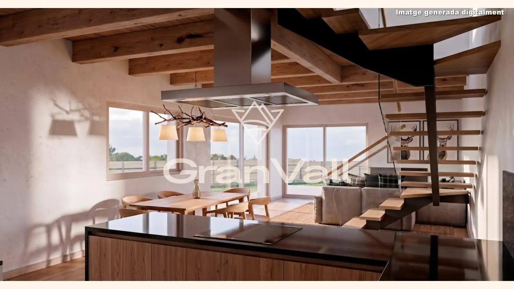 Kitchen of Houses for sale in Das  with Heating, Private garden and Terrace