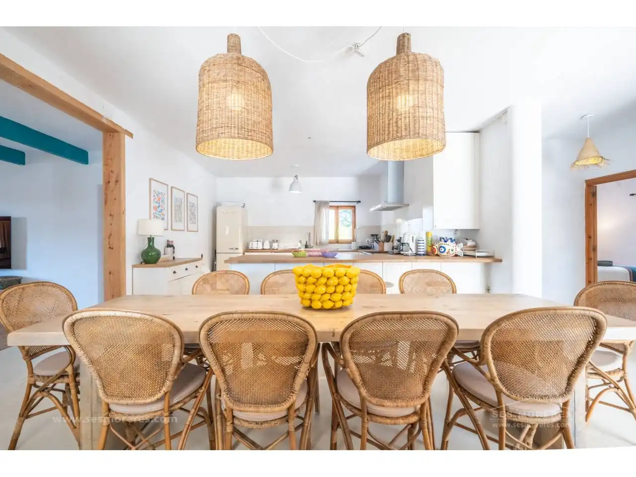 Comedor de Casa o chalet de alquiler en Alaior con Aire acondicionado, Jardín privado y Terraza