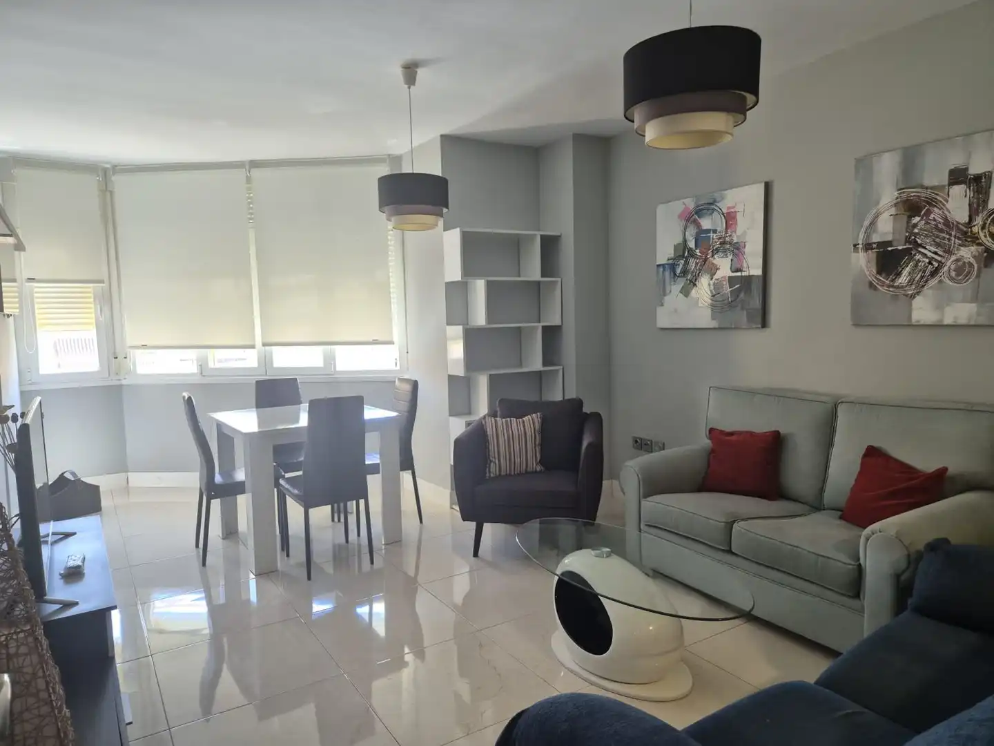 Wohnzimmer von Wohnungen zur Miete in Badajoz mit Klimaanlage, Heizung und Möbliert
