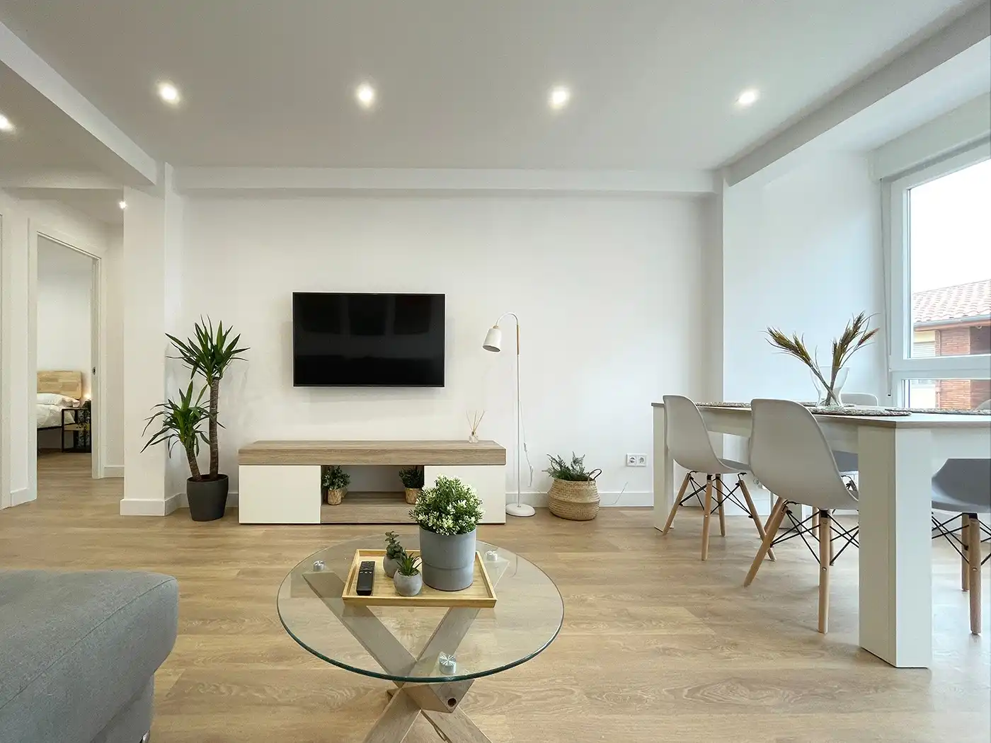 Sala d'estar de Apartament en venda en Santander amb Calefacció, Parquet i Moblat