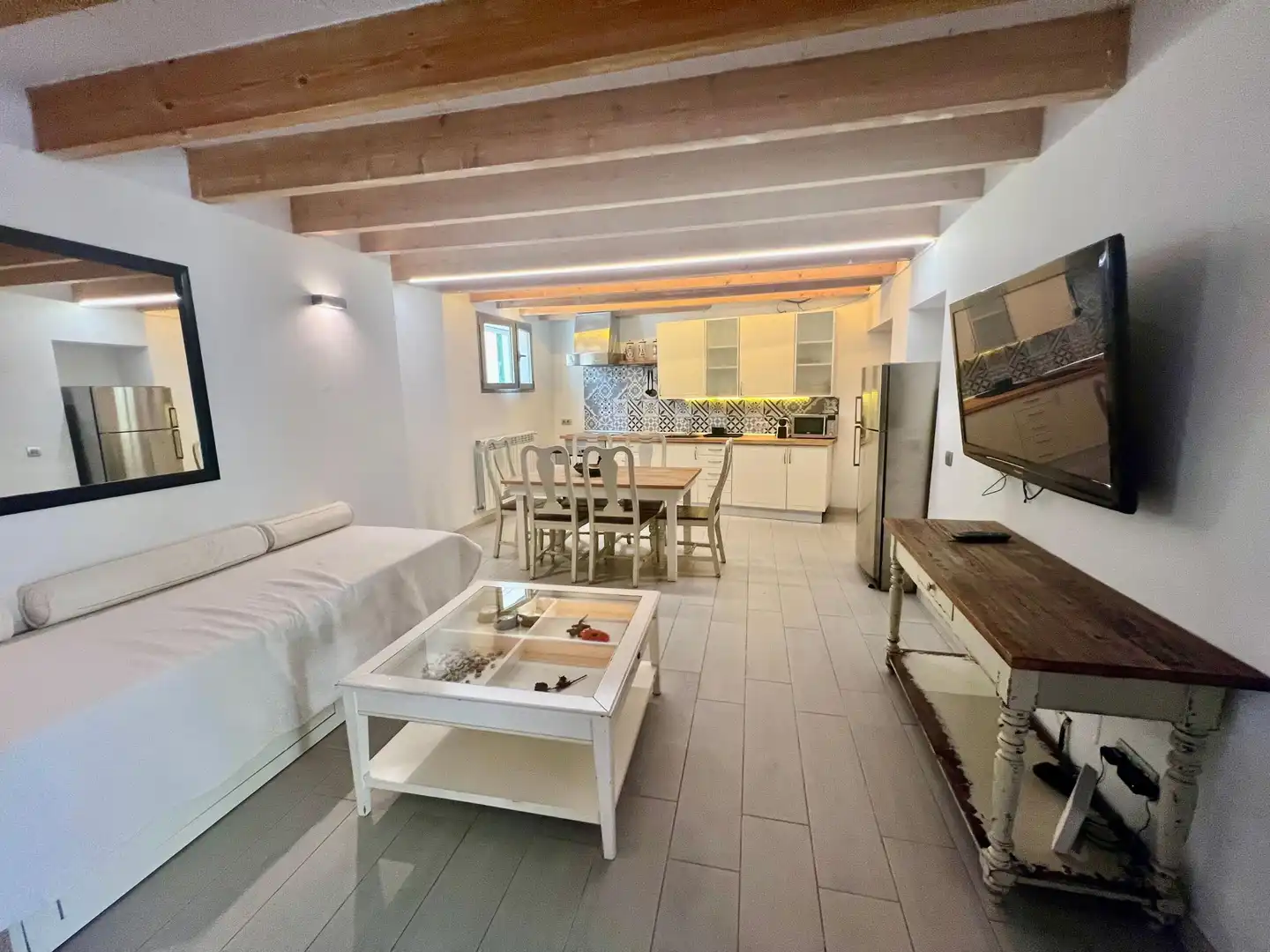 Sala d'estar de Casa adosada de lloguer en Andratx amb Moblat