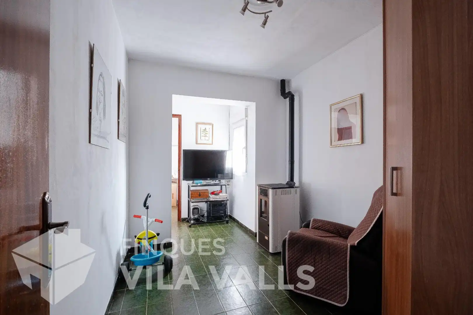 Sala de estar de Ático en venta en Sant Feliu de Codines con Terraza y Amueblado