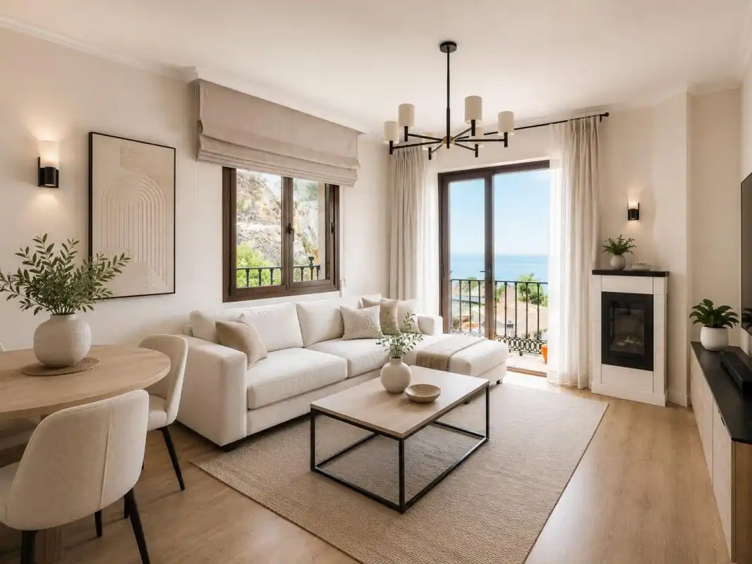 Sala d'estar de Pis en venda en Benalmádena amb Aire condicionat, Calefacció i Terrassa