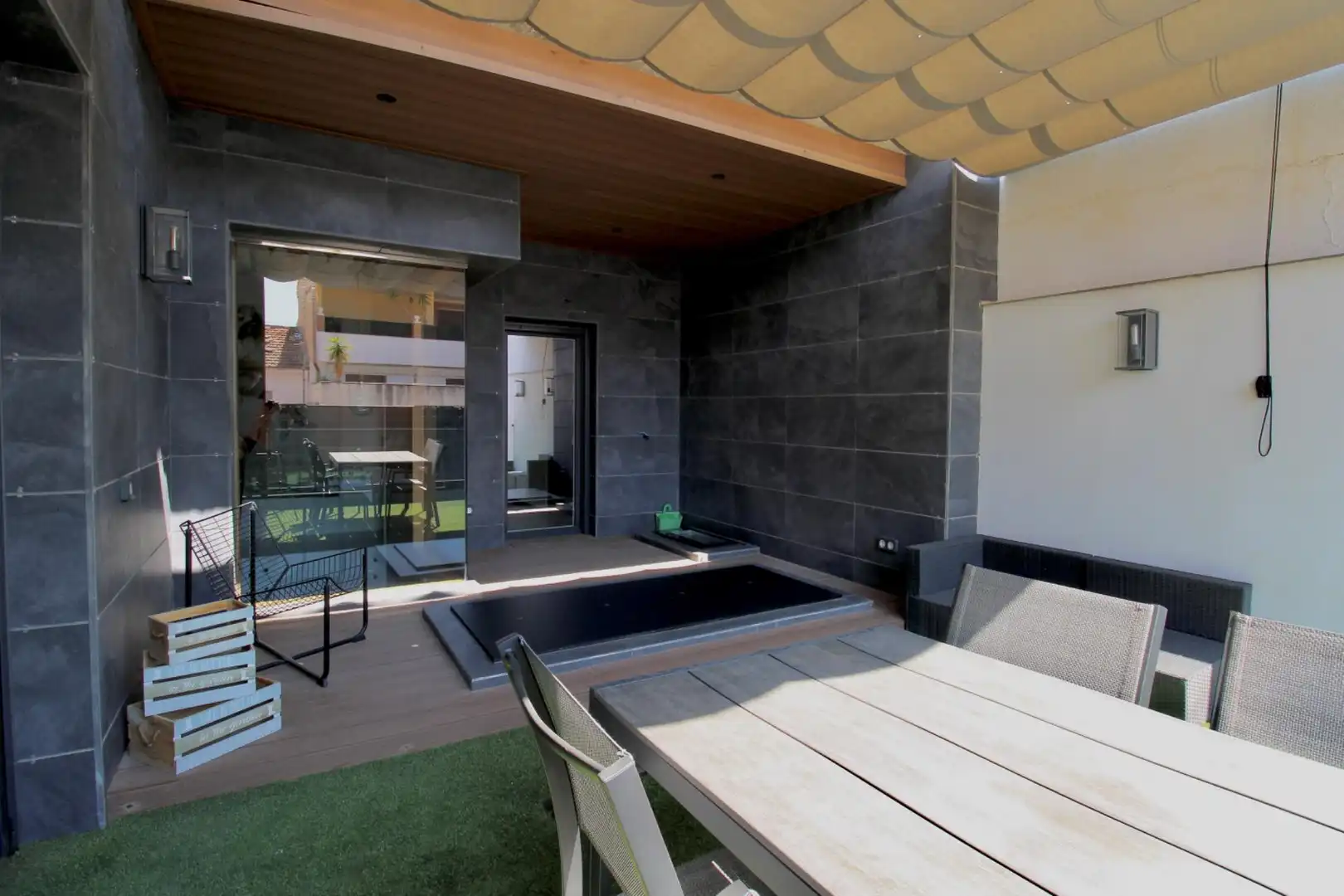 Terraza de Casa adosada en venta en Armilla con Aire acondicionado, Calefacción y Jardín privado