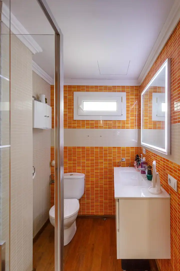 Badezimmer von Wohnungen zum Verkauf in Santa Margalida mit Klimaanlage, Heizung und Parkett