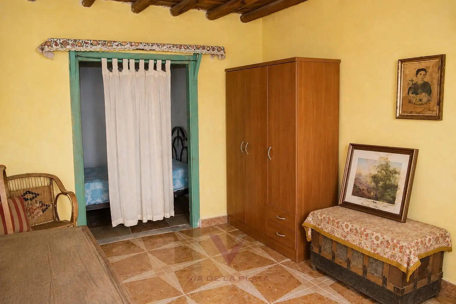 Schlafzimmer von Einfamilien-Reihenhaus zum Verkauf in San Esteban de la Sierra mit Heizung, Terrasse und Möbliert