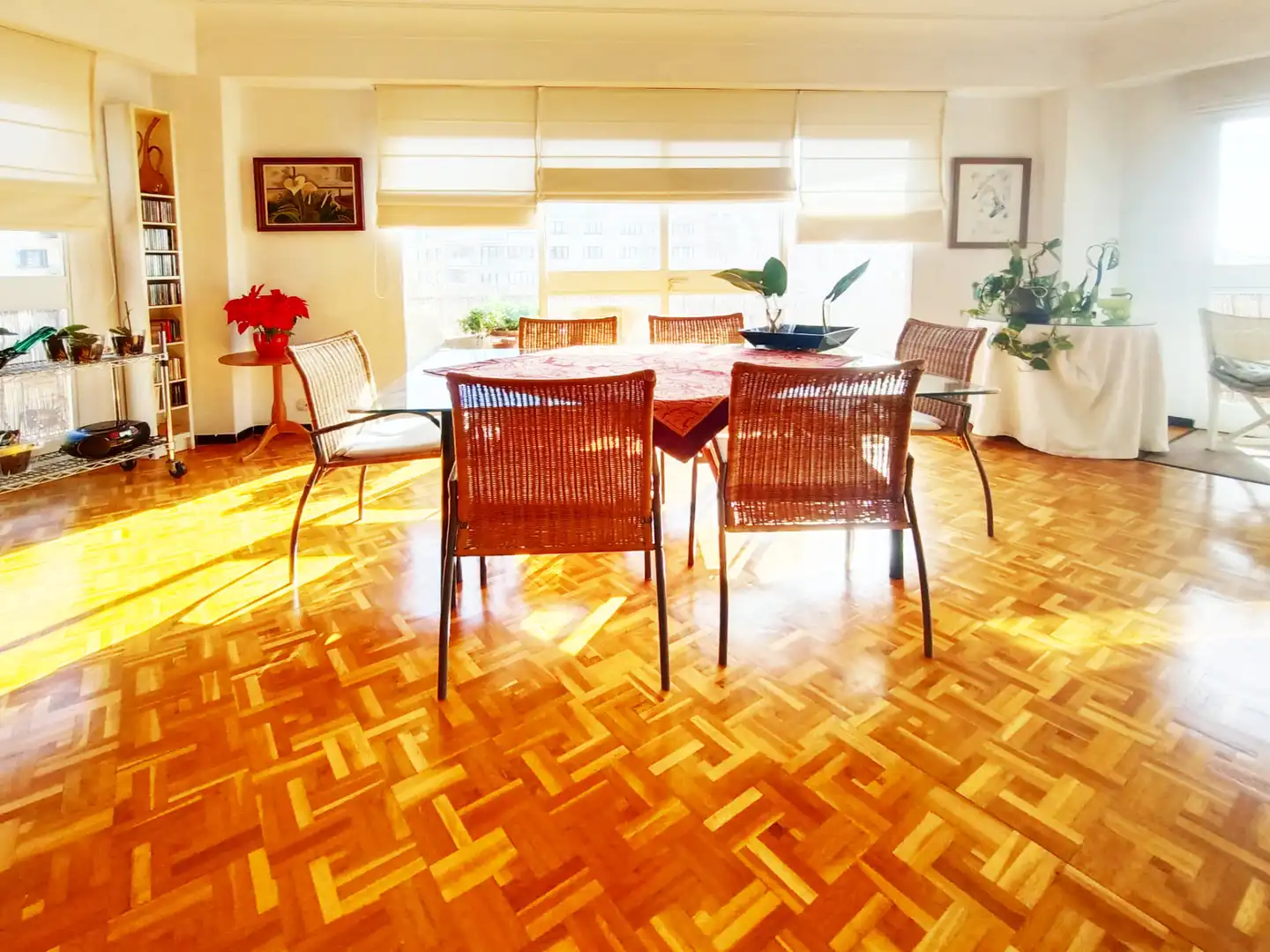 Esszimmer von Wohnung zum Verkauf in  Palma de Mallorca mit Klimaanlage, Parkett und Abstellraum