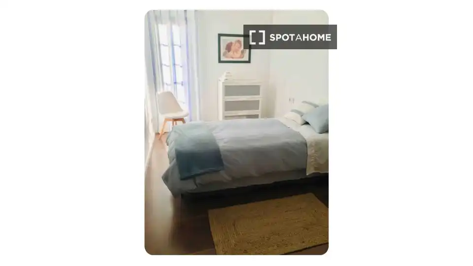 Bedroom of Flat for share in Alboraya  with Air Conditioner, Heating and Furnished