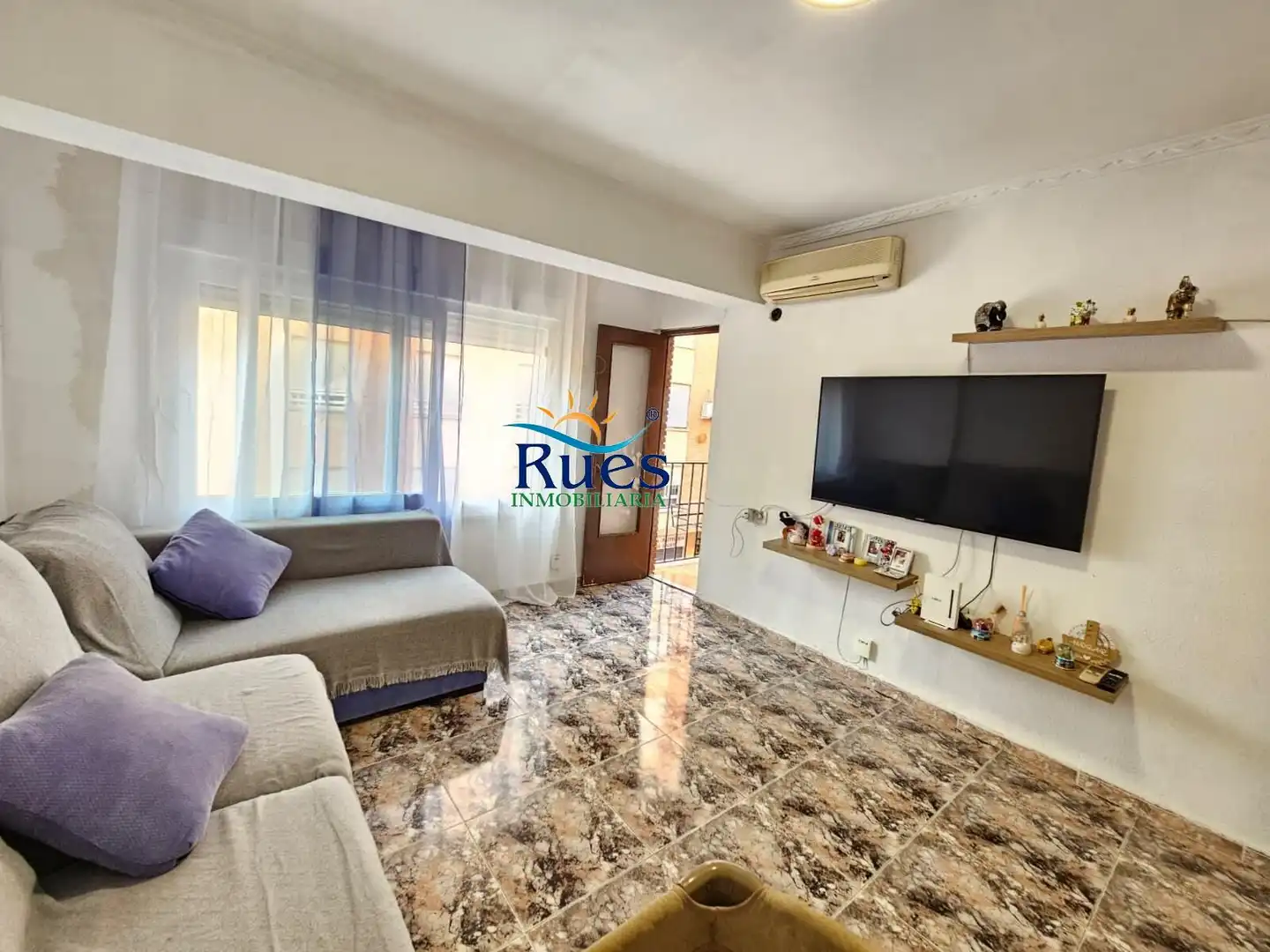 Wohnzimmer von Wohnung zum Verkauf in Castellón de la Plana / Castelló de la Plana mit Klimaanlage und Balkon