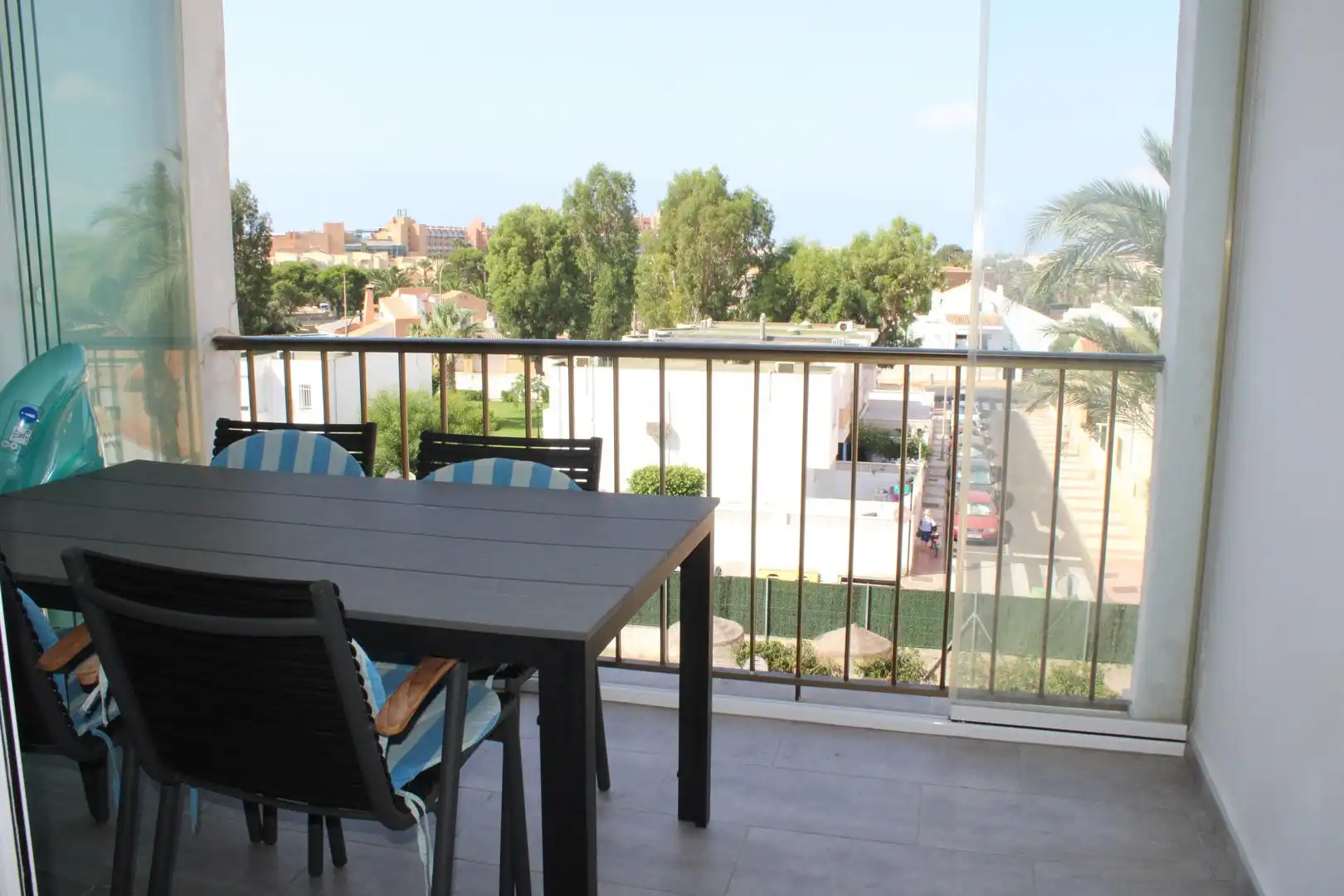 Terraza de Apartamento en venta en Roquetas de Mar con Aire acondicionado, Jardín privado y Piscina