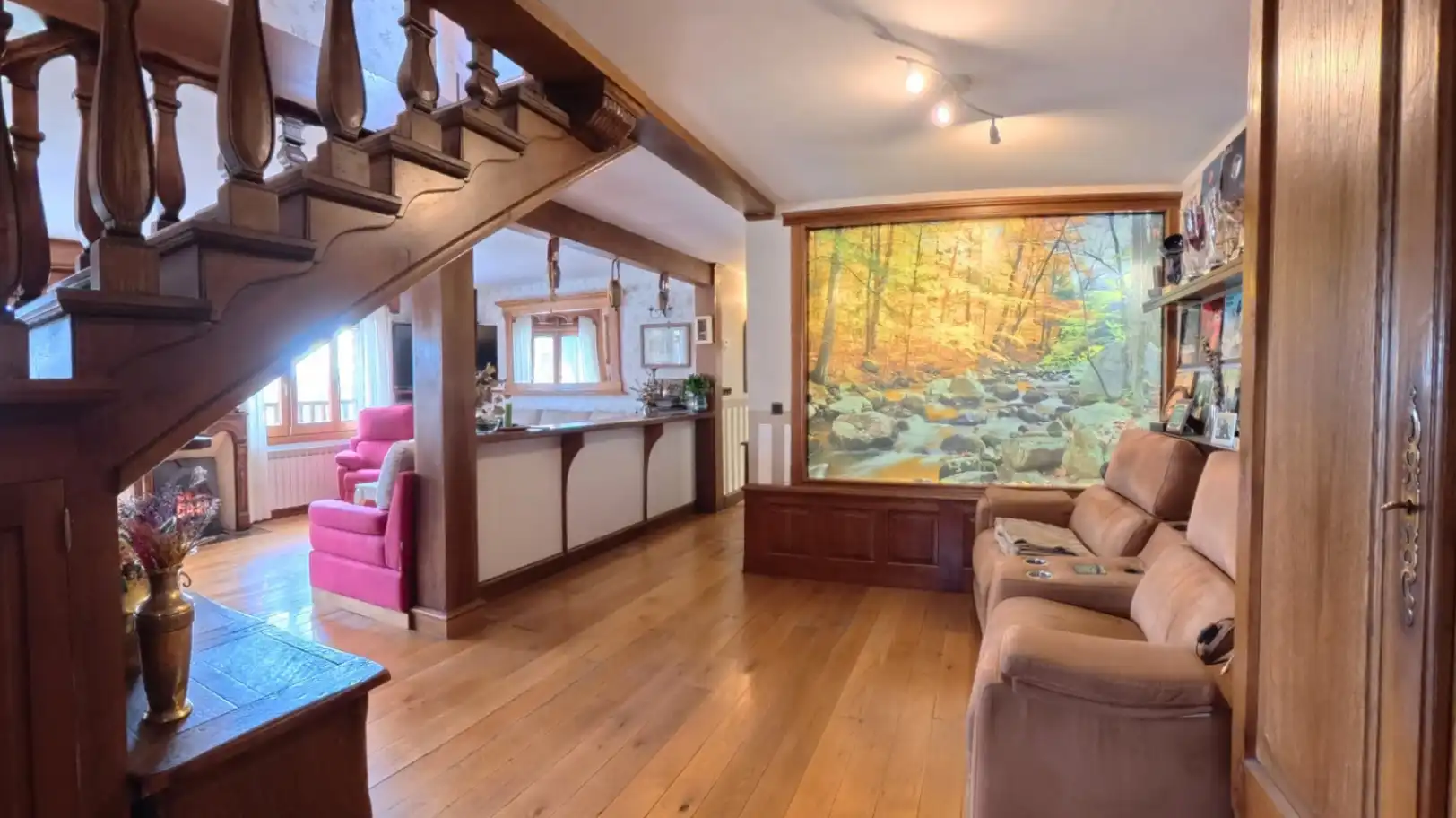 Sala de estar de Casa o chalet en venta en Hermandad de Campoo de Suso con Terraza, Piscina y Amueblado