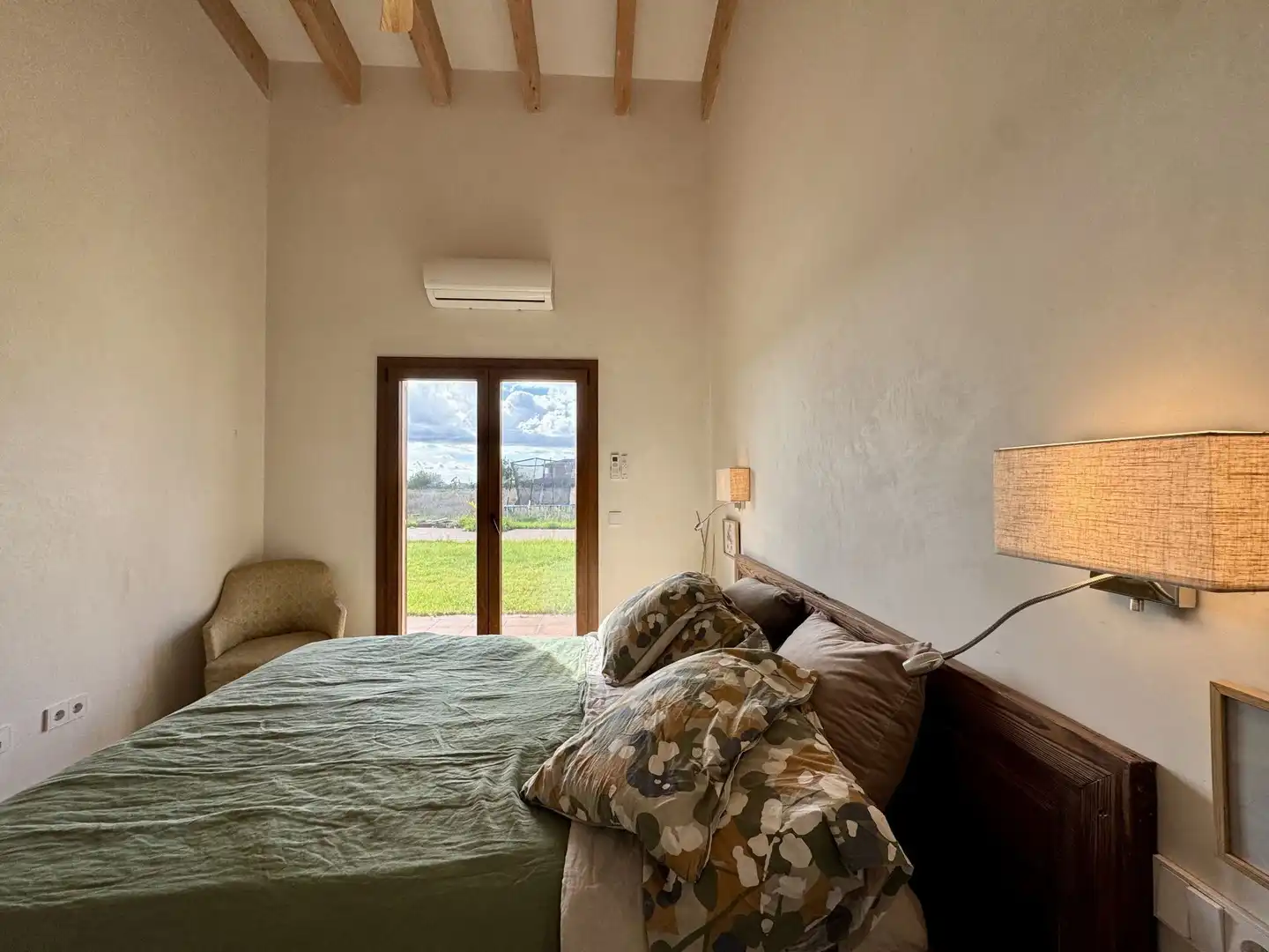Schlafzimmer von Country house zur Miete in Llucmajor mit Klimaanlage, Heizung und Terrasse