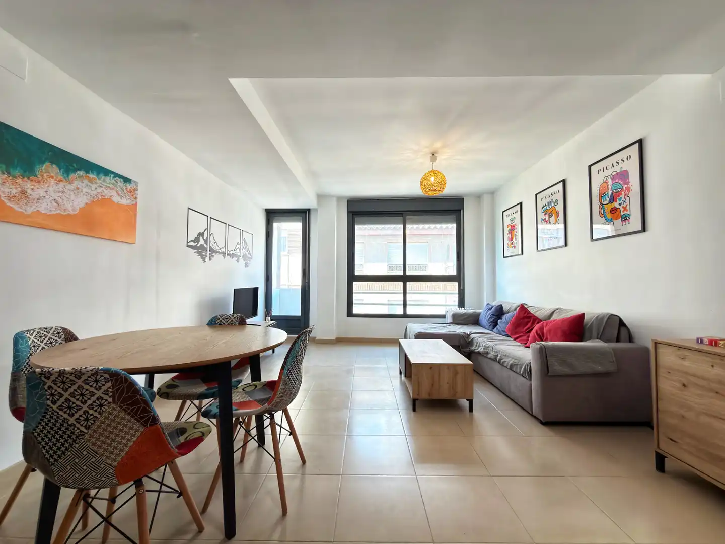 Wohnzimmer von Dachboden zum Verkauf in Castellón de la Plana / Castelló de la Plana mit Terrasse, Möbliert und Ofen