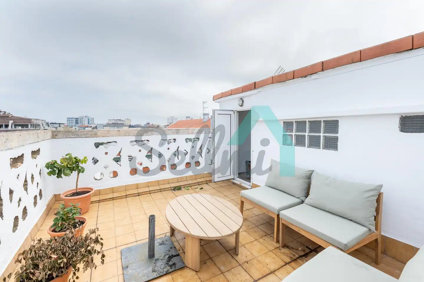 Terraza de Ático de alquiler en Gijón  con Calefacción, Parquet y Terraza