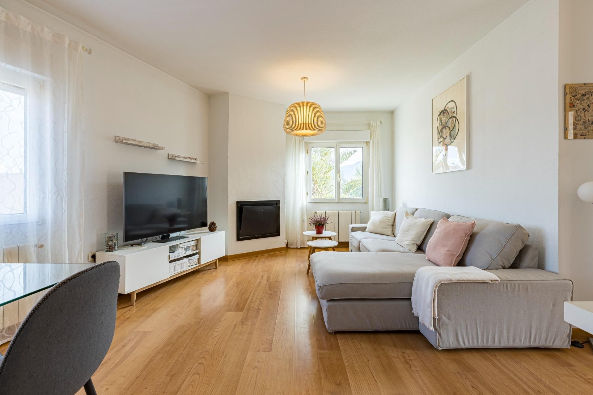 Living room of Flat for sale in  Murcia Capital  with Air Conditioner, Private garden and Storage room