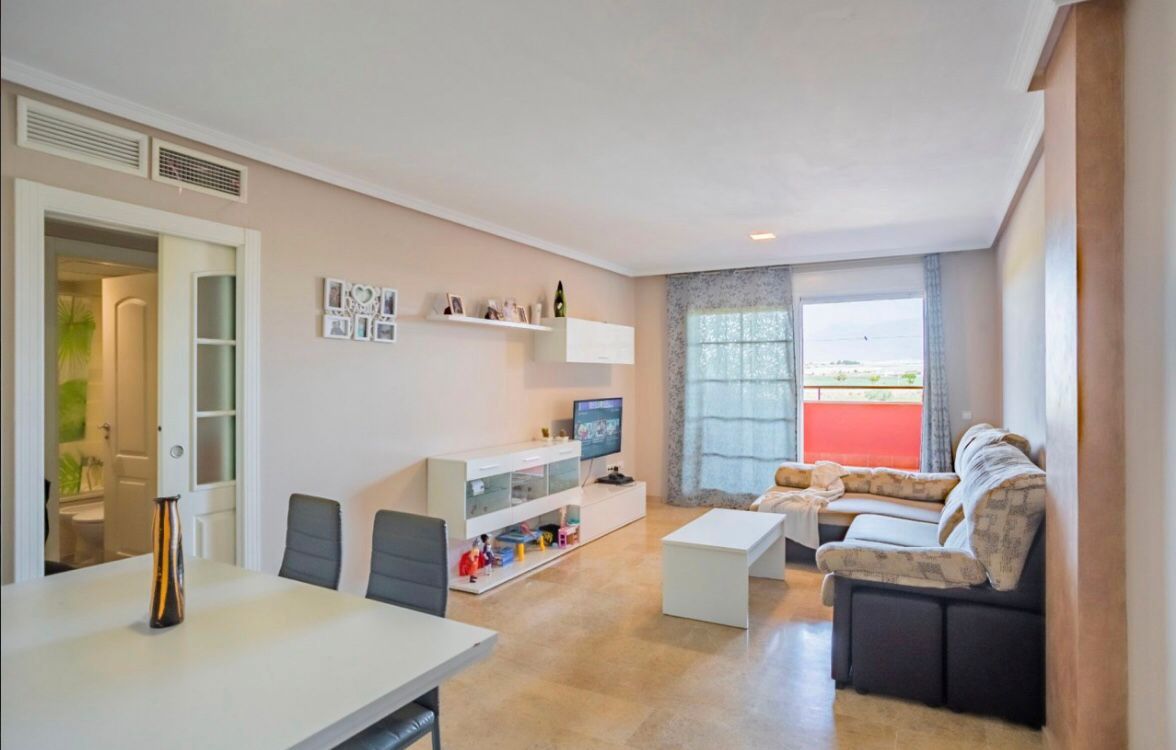 Living room of Flat to rent in Roquetas de Mar  with Air Conditioner, Heating and Terrace