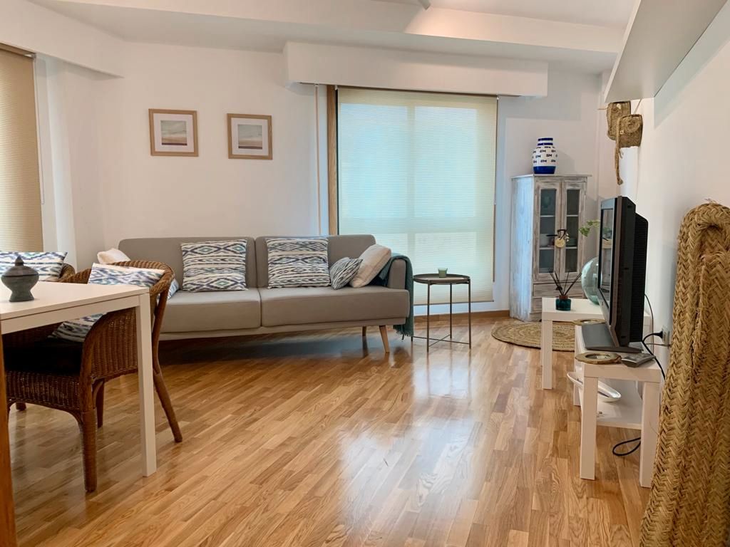 Sala d'estar de Pis en venda en Mondariz-Balneario amb Calefacció, Jardí privat i Parquet