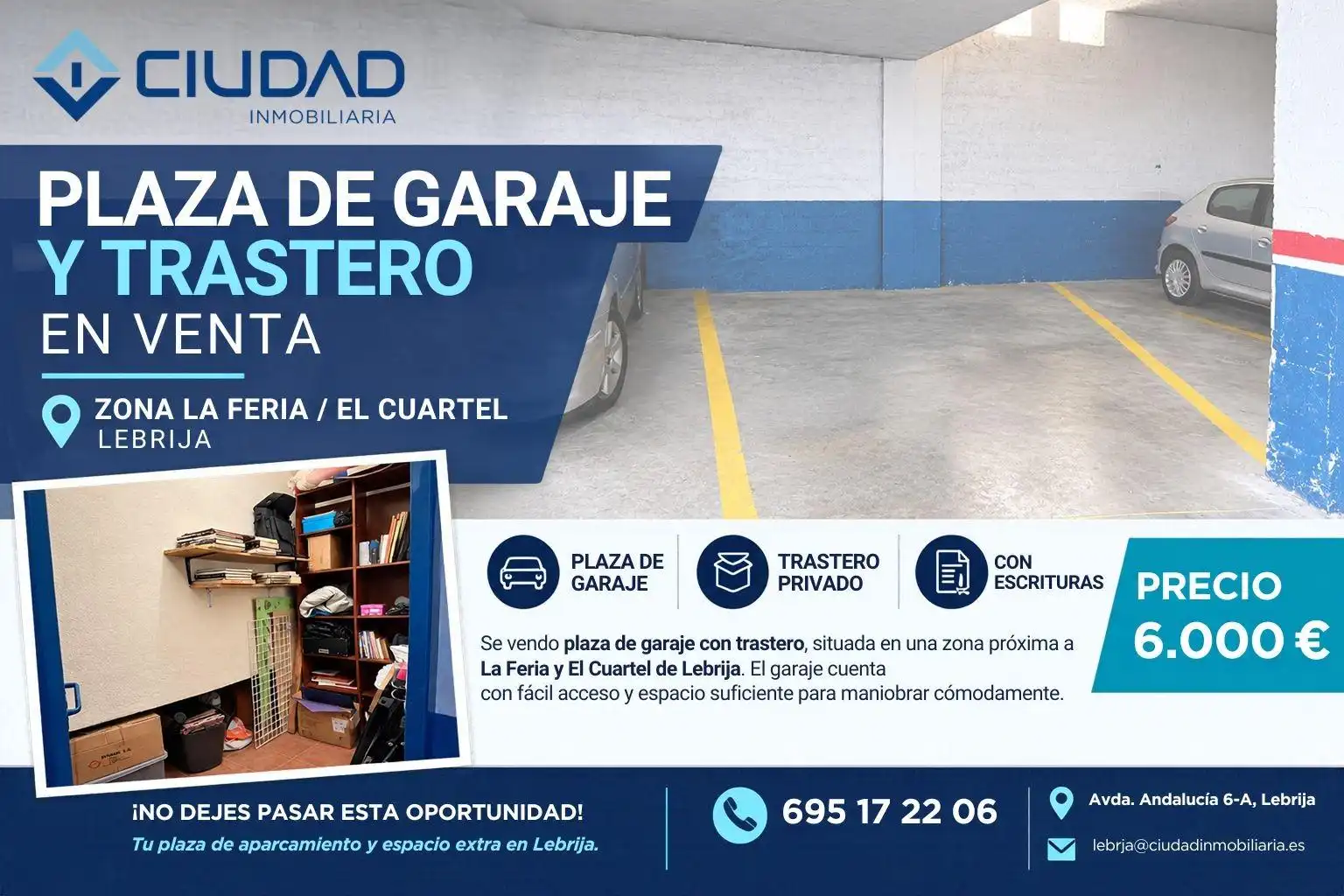 Aparcament de Garatge en venda en Lebrija, Sevilla