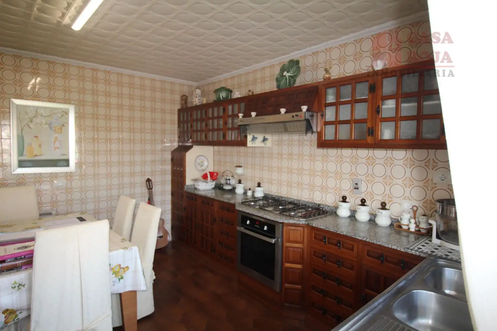 Cuina de Casa o xalet en venda en Moaña amb Calefacció, Terrassa i Traster