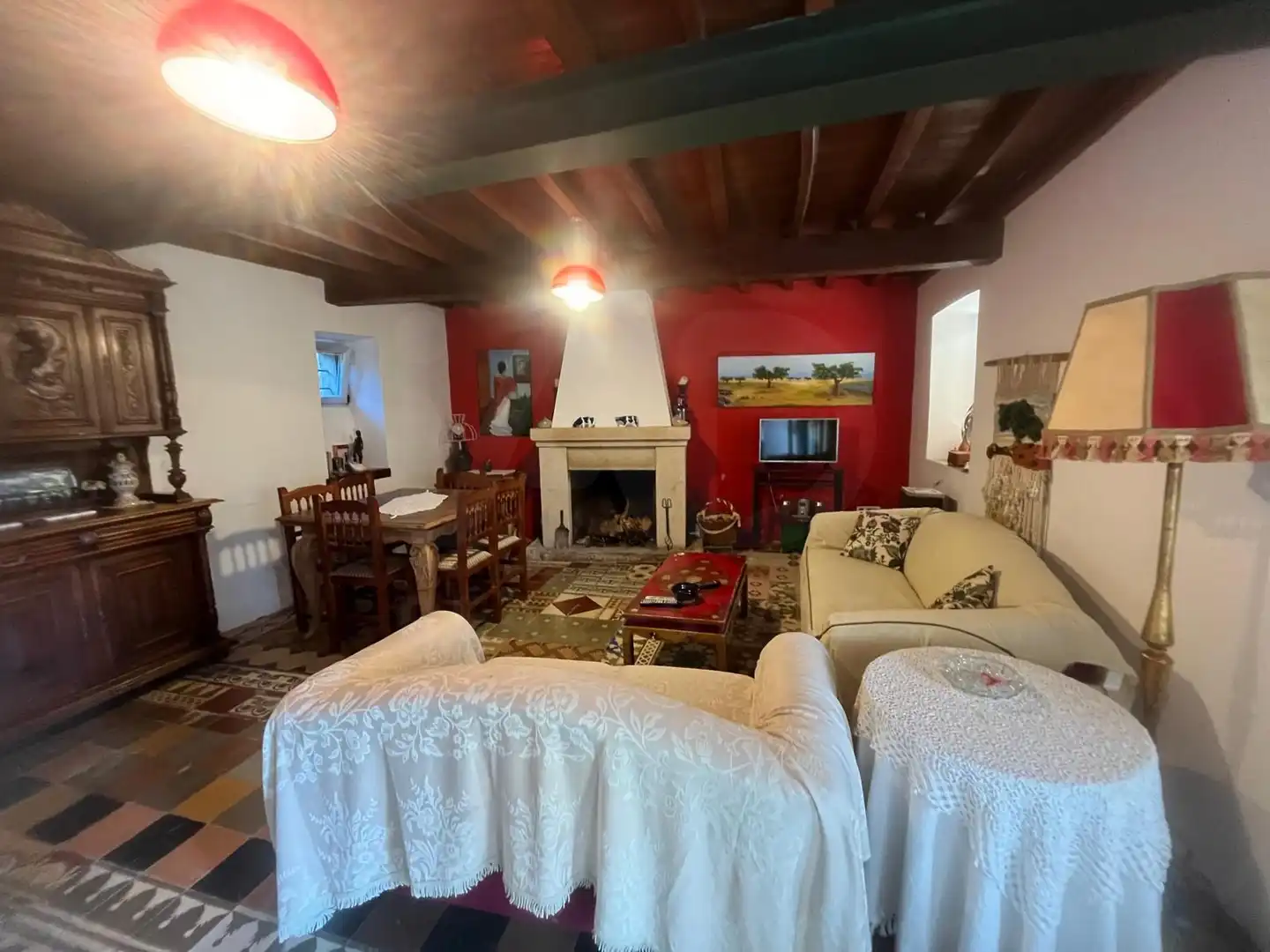 Sala d'estar de Finca rústica en venda en Aldea del Obispo amb Terrassa