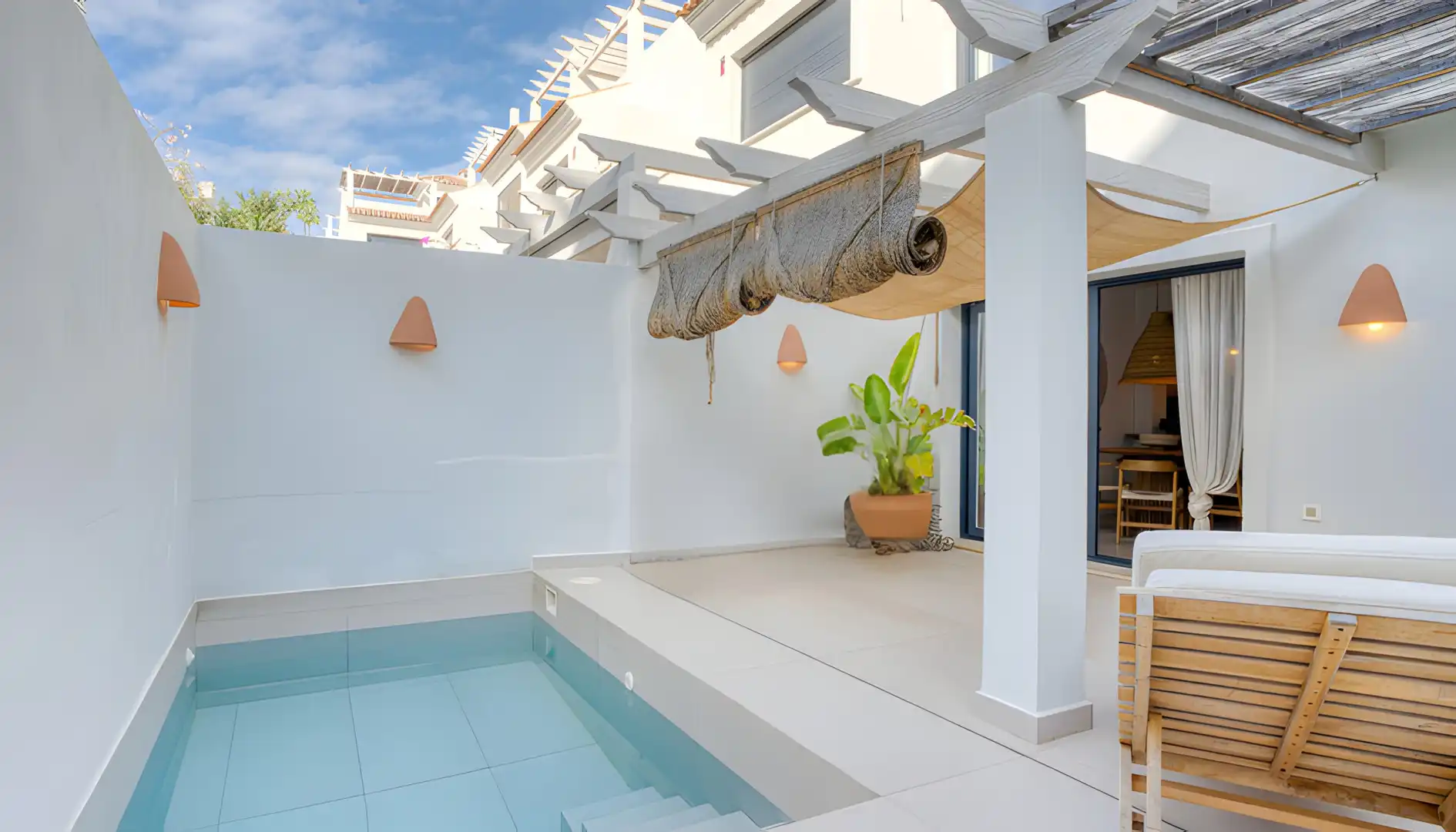 Terraza de Casa adosada en venta en Estepona con Aire acondicionado, Terraza y Piscina