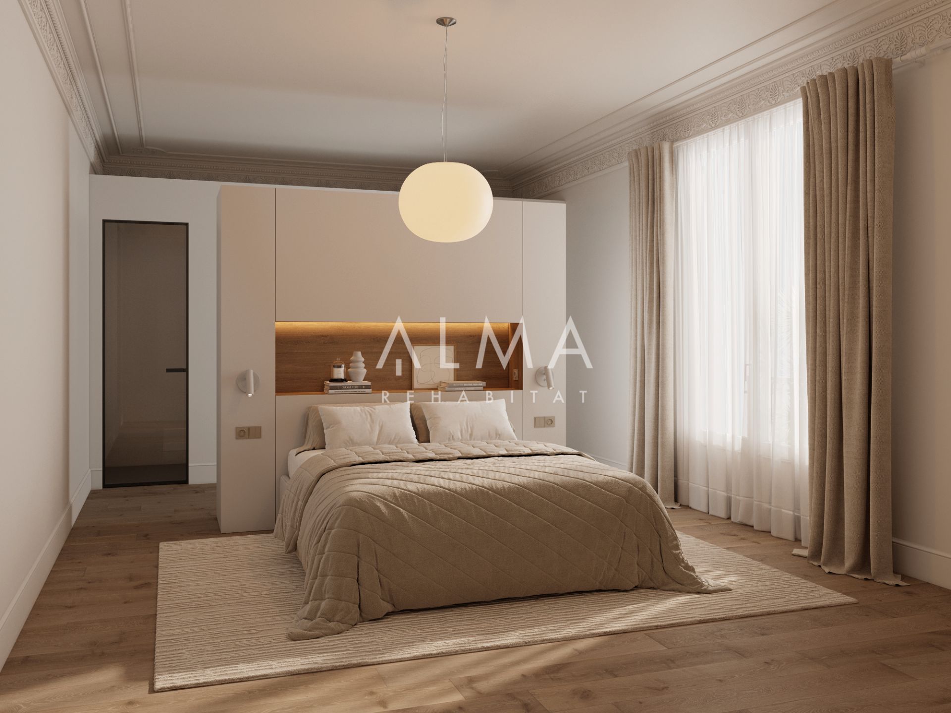 Bedroom of Flat for sale in  Barcelona Capital  with Air Conditioner, Heating and Parquet flooring