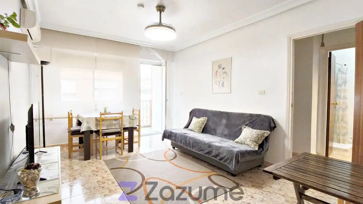 Living room of Flat for rent in Mazarrón  with Air Conditioner, Terrace and Furnished