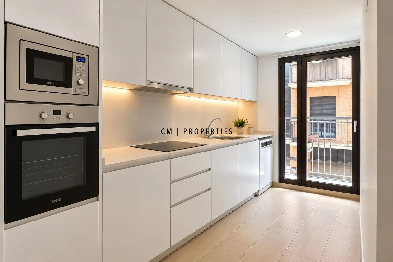 Cocina de Piso de alquiler en Valencia con Aire acondicionado, Calefacción y Terraza