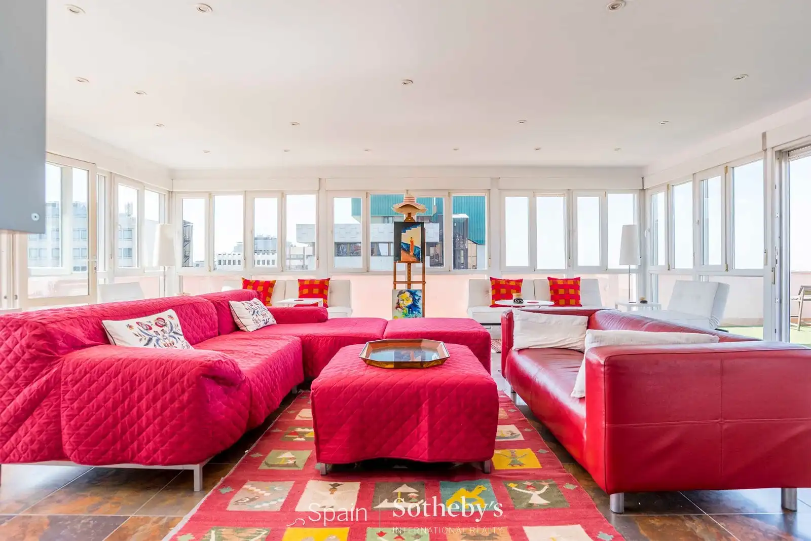 Sala de estar de Ático de alquiler en Madrid con Aire acondicionado, Calefacción y Terraza