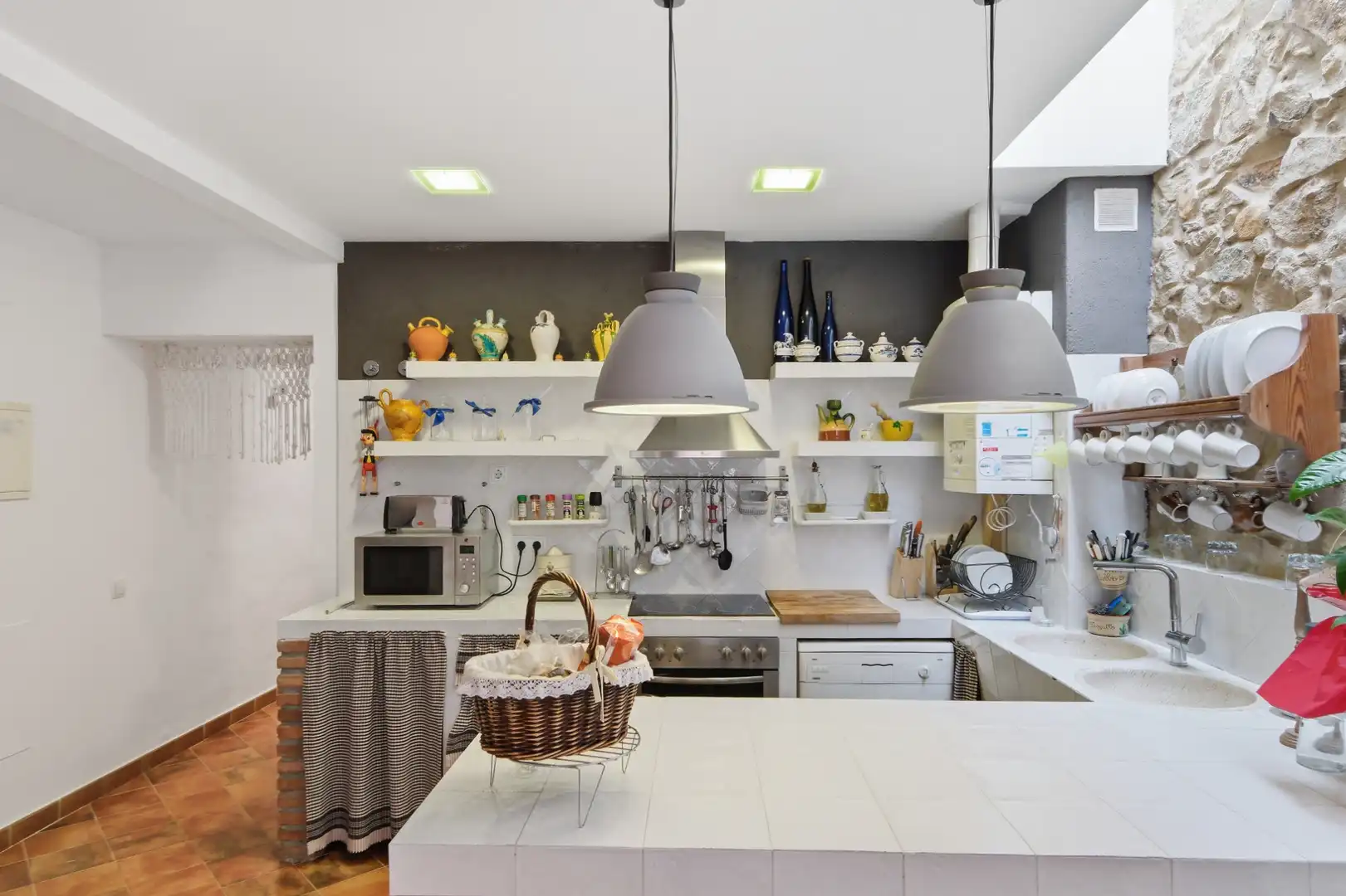 Cocina de Casa adosada en venta en Riudarenes con Aire acondicionado, Calefacción y Jardín privado