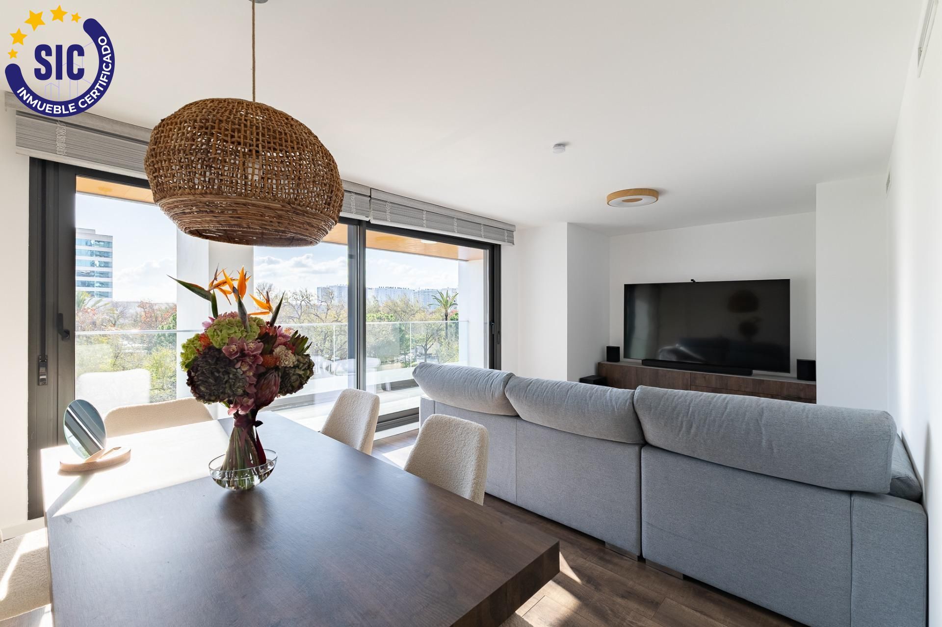 Living room of Flat for sale in  Valencia Capital  with Air Conditioner, Terrace and Storage room