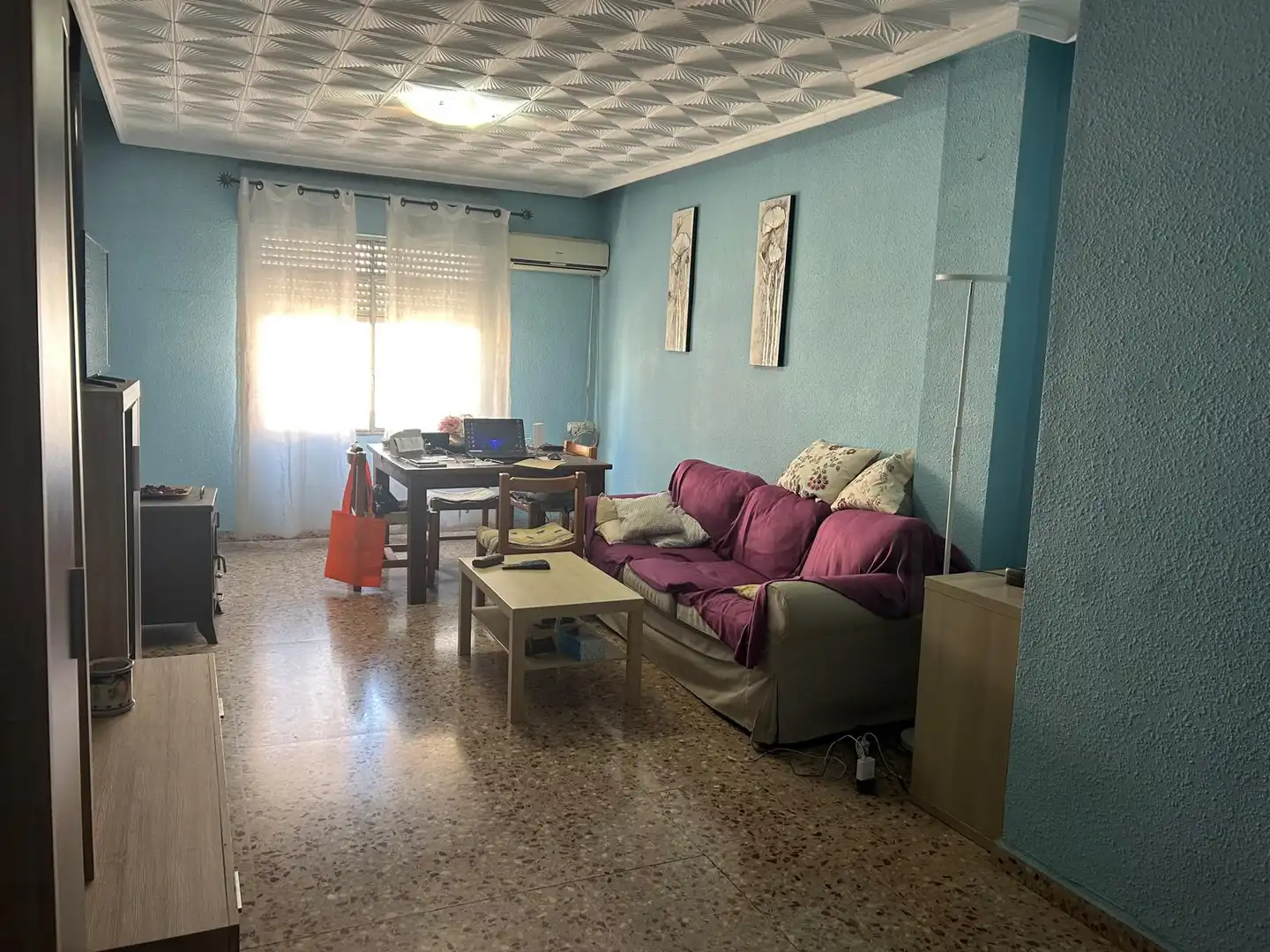 Sala d'estar de Casa o xalet en venda en Sueca amb Aire condicionat, Terrassa i Moblat