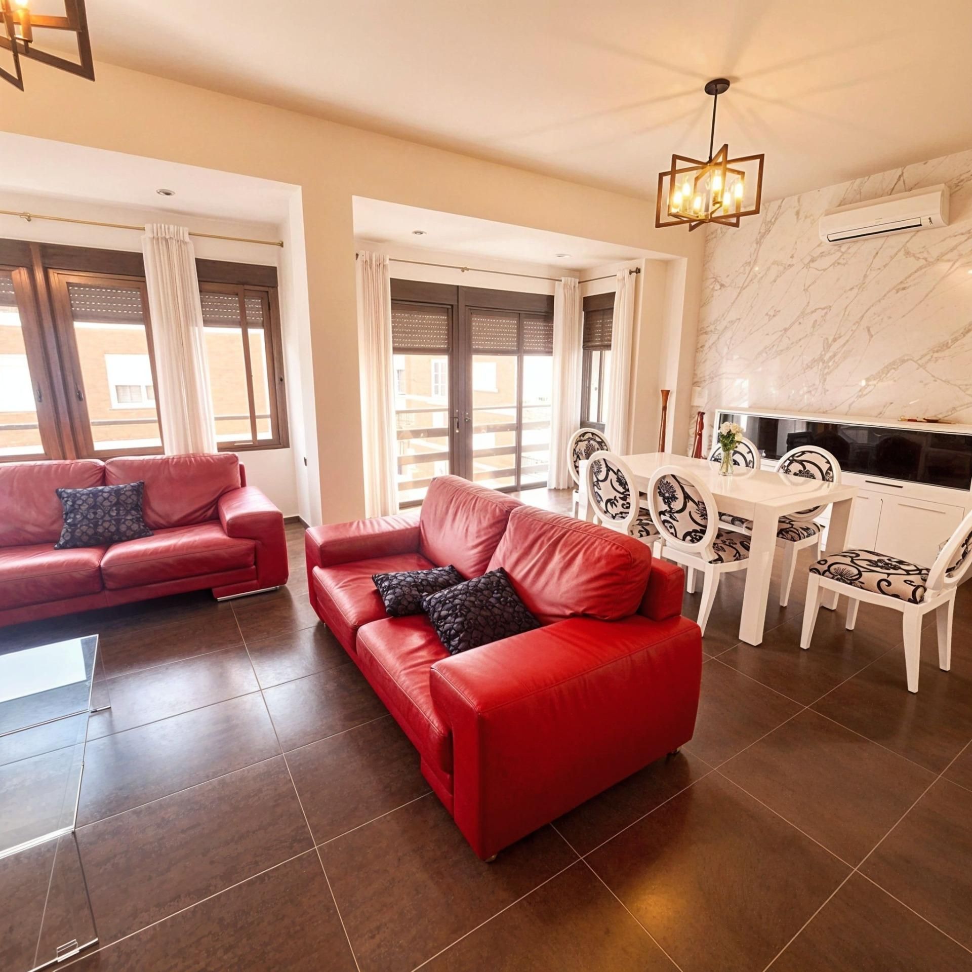 Living room of Flat to rent in Sueca  with Air Conditioner, Heating and Balcony