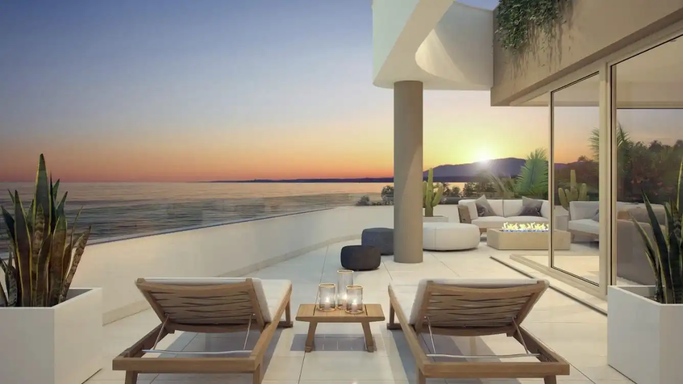 Terrassa de Apartament en venda en Mijas amb Aire condicionat, Parquet i Terrassa