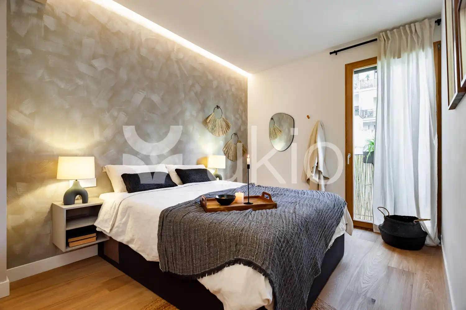 Habitación de Apartamento de alquiler en Barcelona con Aire acondicionado, Calefacción y Amueblado