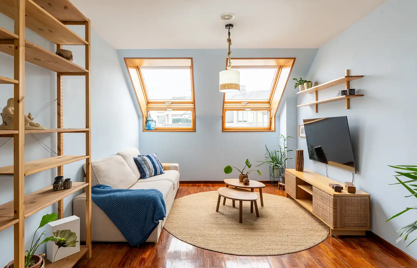 Wohnzimmer von Maisonette zum Verkauf in A Coruña Capital  mit Parkett, Ofen und Waschmaschine