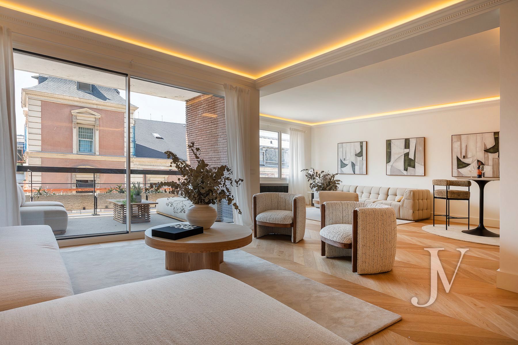 Living room of Flat for sale in  Madrid Capital  with Air Conditioner, Heating and Terrace