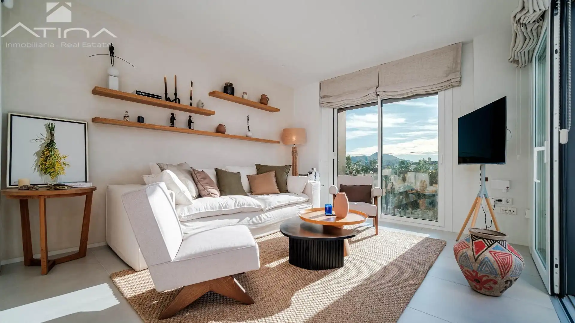 Sala de estar de Ático en venta en Jávea / Xàbia con Aire acondicionado, Calefacción y Jardín privado