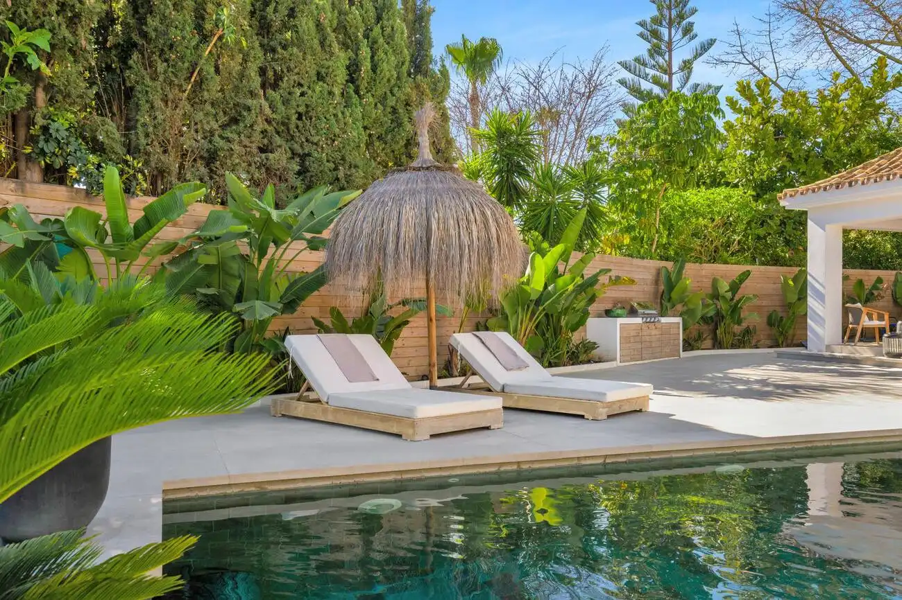 Jardín de Casa o chalet de alquiler en Marbella con Aire acondicionado, Calefacción y Jardín privado