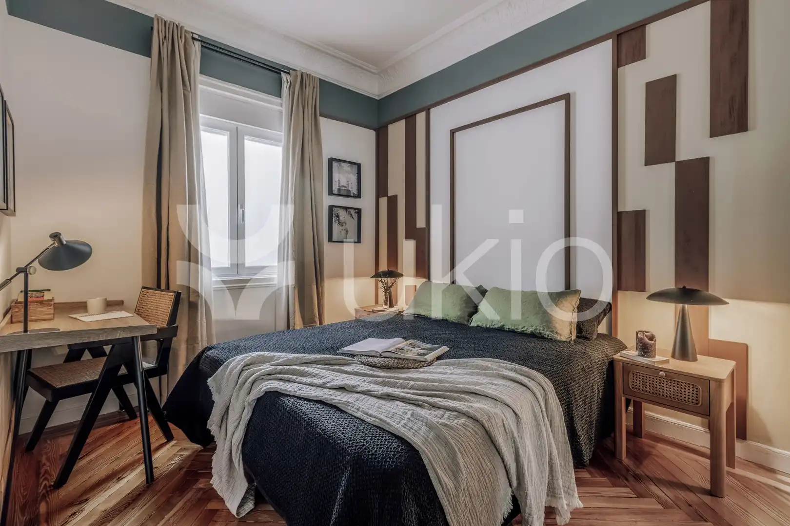 Schlafzimmer von Wohnungen zur Miete in Madrid mit Klimaanlage, Heizung und Terrasse