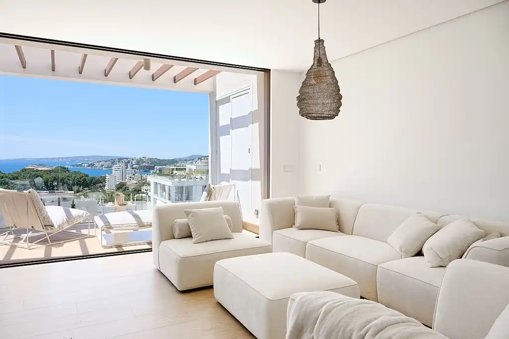Sala d'estar de Àtic en venda en  Palma de Mallorca amb Aire condicionat, Calefacció i Terrassa