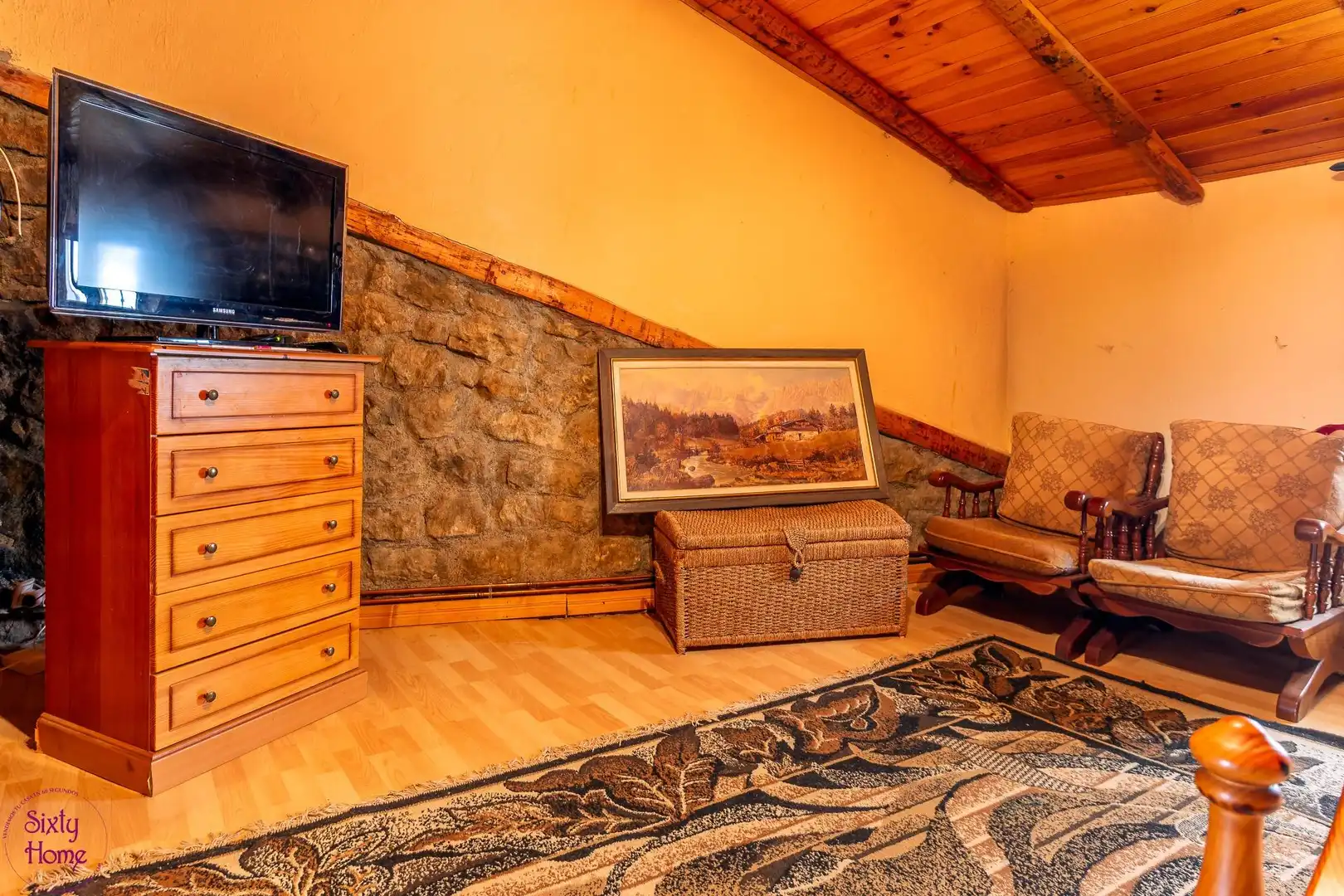 Living room of Houses for sale in Castiliscar  with Furnished