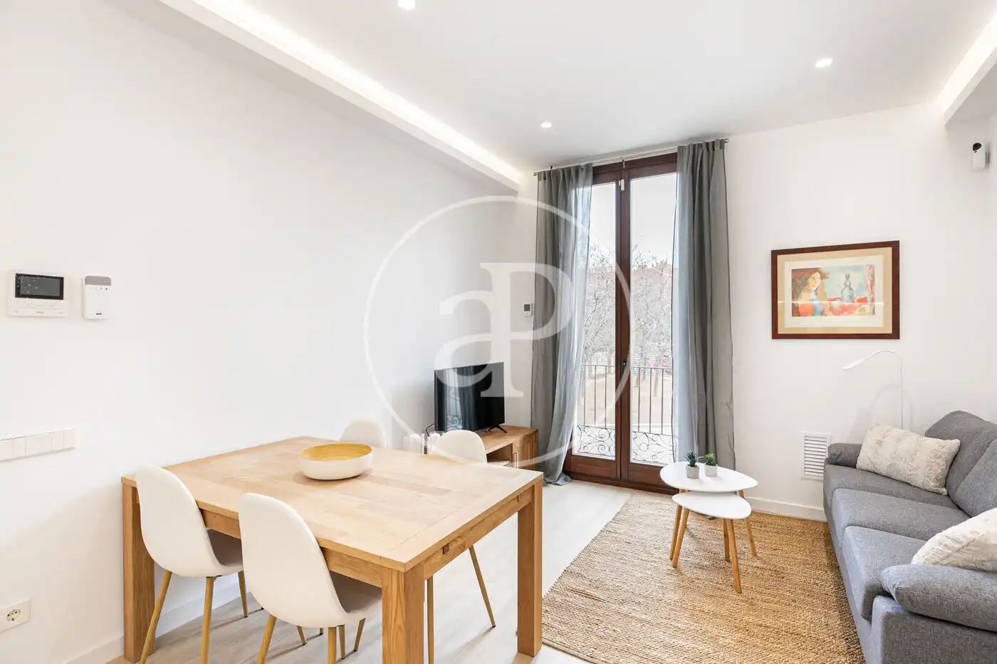 Wohnzimmer von Wohnung zur Miete in Barcelona mit Klimaanlage, Heizung und Möbliert
