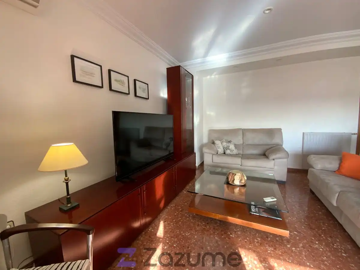 Wohnzimmer von Wohnung zur Miete in Valencia mit Klimaanlage, Heizung und Terrasse
