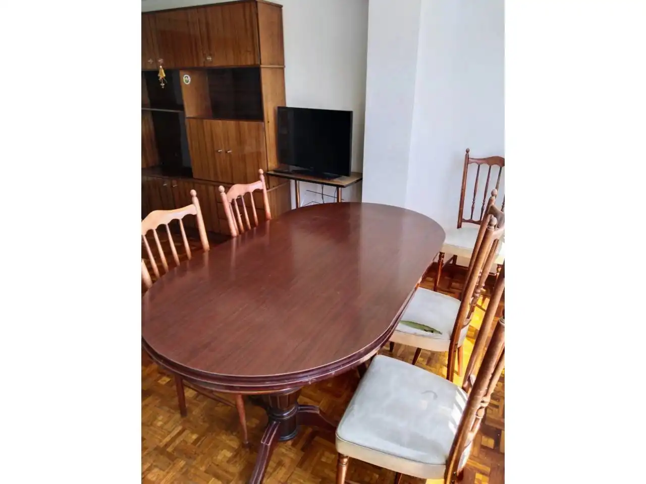 Dining room of Flat for rent in Burgos  with Heating, Parquet flooring and Terrace